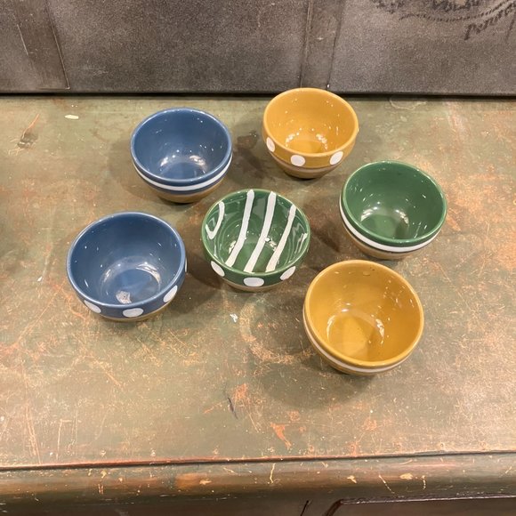 Mud Pie Green Dot mini 3 Ramekin Set - NWT - Picture 4 of 5